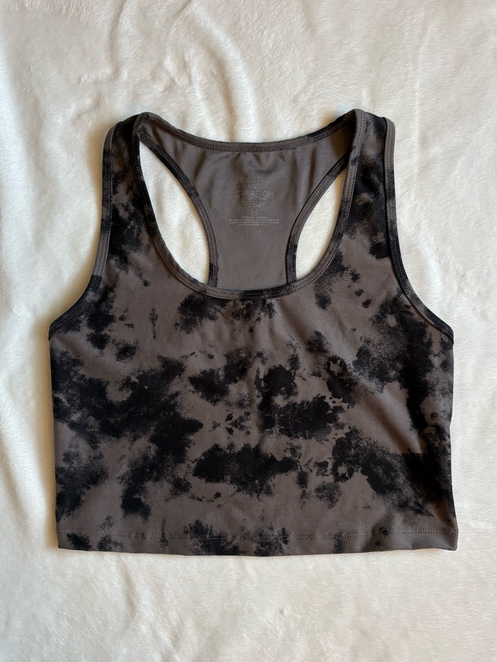 Evolution and Creation Tie-Dye Racerback Crop Top Size M
